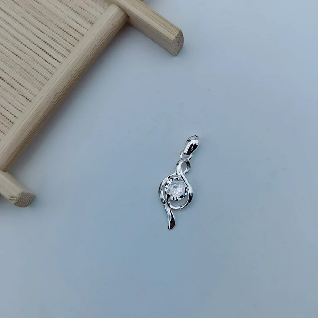 吊坠足银合成锆石 【丘比特】足银990纯银个性百搭轻奢时尚简约小众