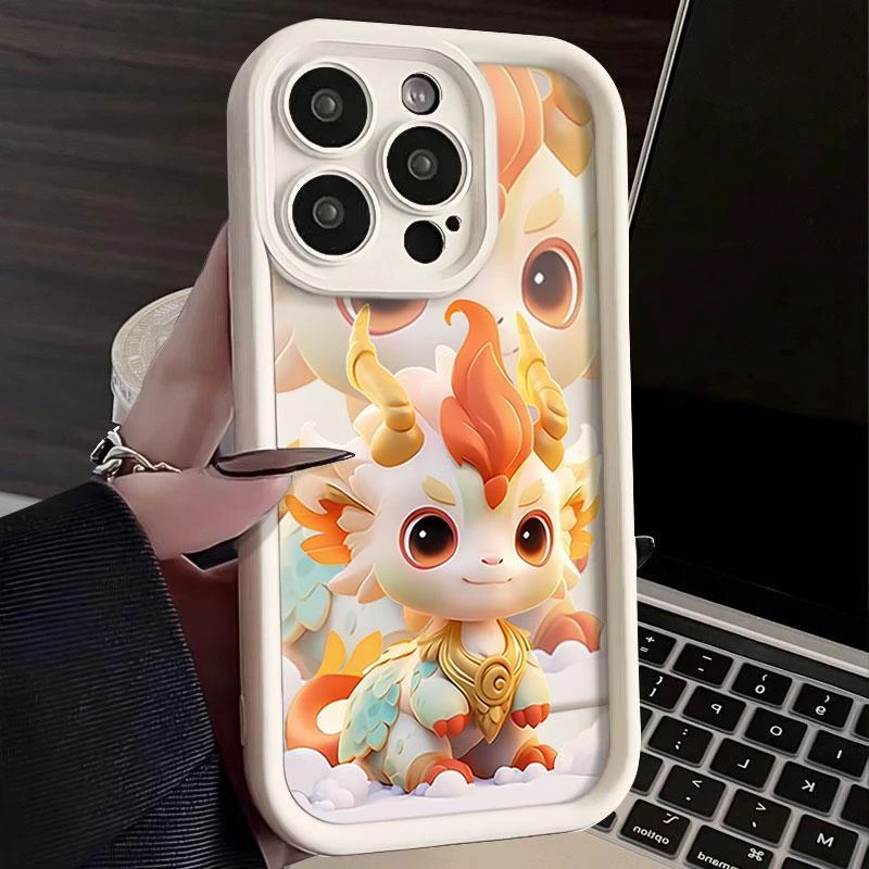 新年龙年可爱创意苹果15手机壳14ProMax硅胶iPhone13 11全包12 X