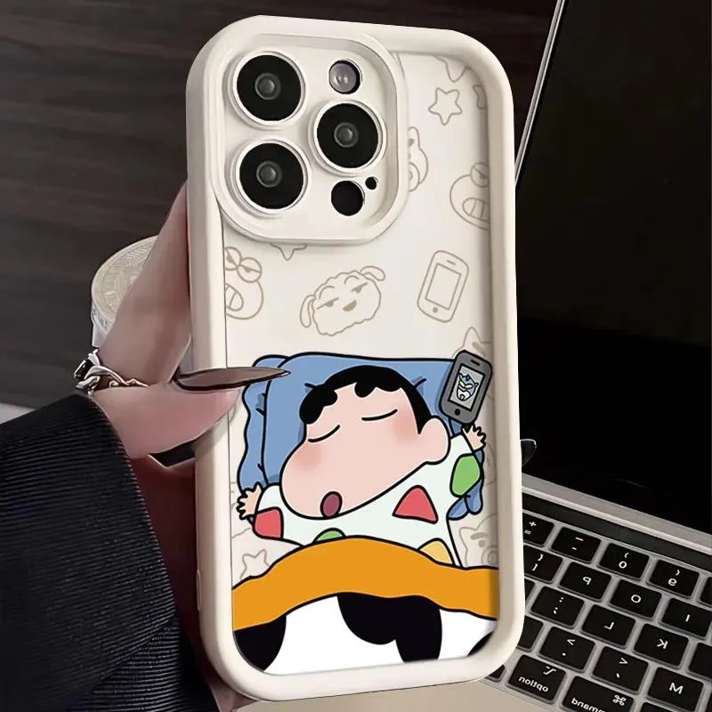 睡觉小新iphone15PRO苹果手机壳14promax硅胶13高级12/11/XSXR78P