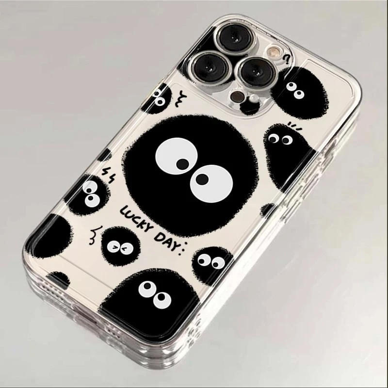 【新人专享】可爱煤球iphone15苹果手机壳14promax硅胶13pro透明1