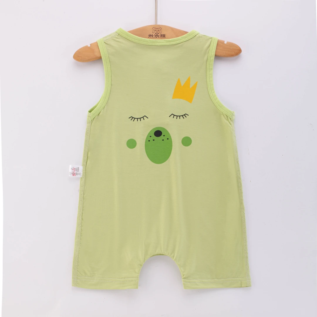 *贝适【青蛙王子】短袖连体衣婴幼儿夏季外出居家服凉爽透气薄款