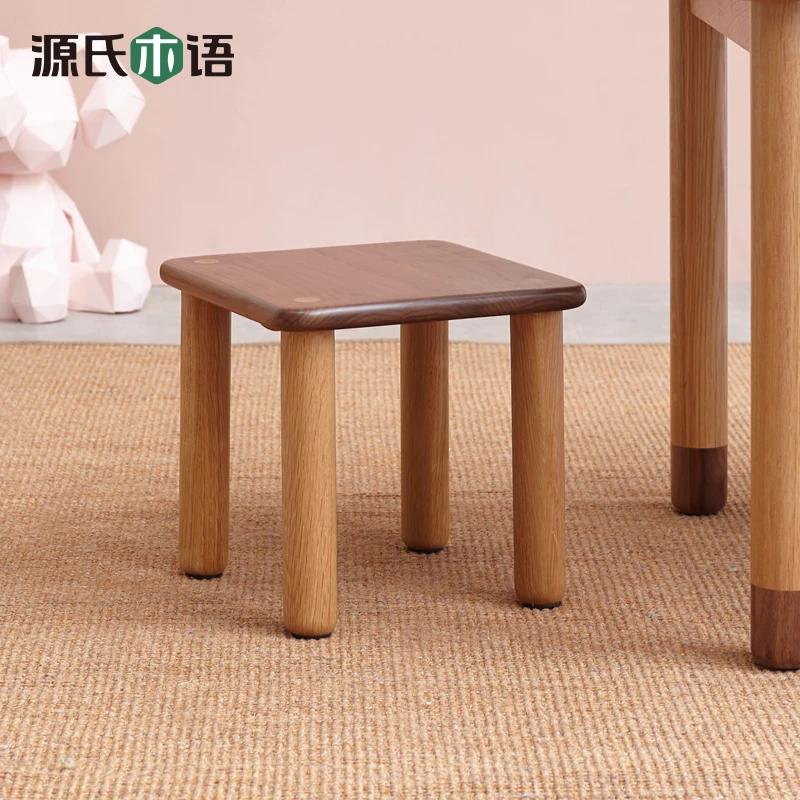 源氏木语实木儿童坐凳原木宝宝小凳子家用简约小板凳防滑凳Y16D61