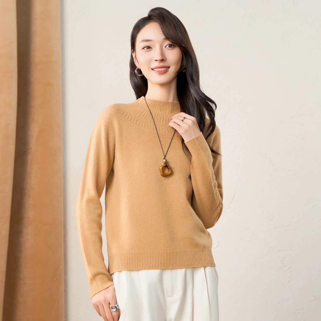 【天衣无缝】春竹25秋冬毛衣可机洗一线成衣时尚减龄针织衫女羊毛衫