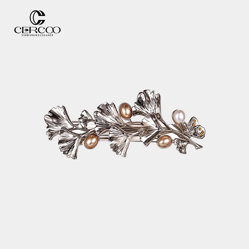 Cercoo/奢蔻一叶知秋轻奢高级感发夹马尾夹横夹精致气质发饰夹子