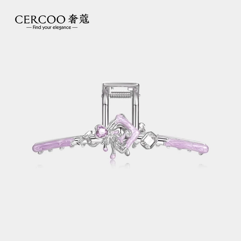 Cercoo/奢蔻涟漪乐园液态金属流线形蝴蝶结抓夹发抓发夹鲨鱼夹子