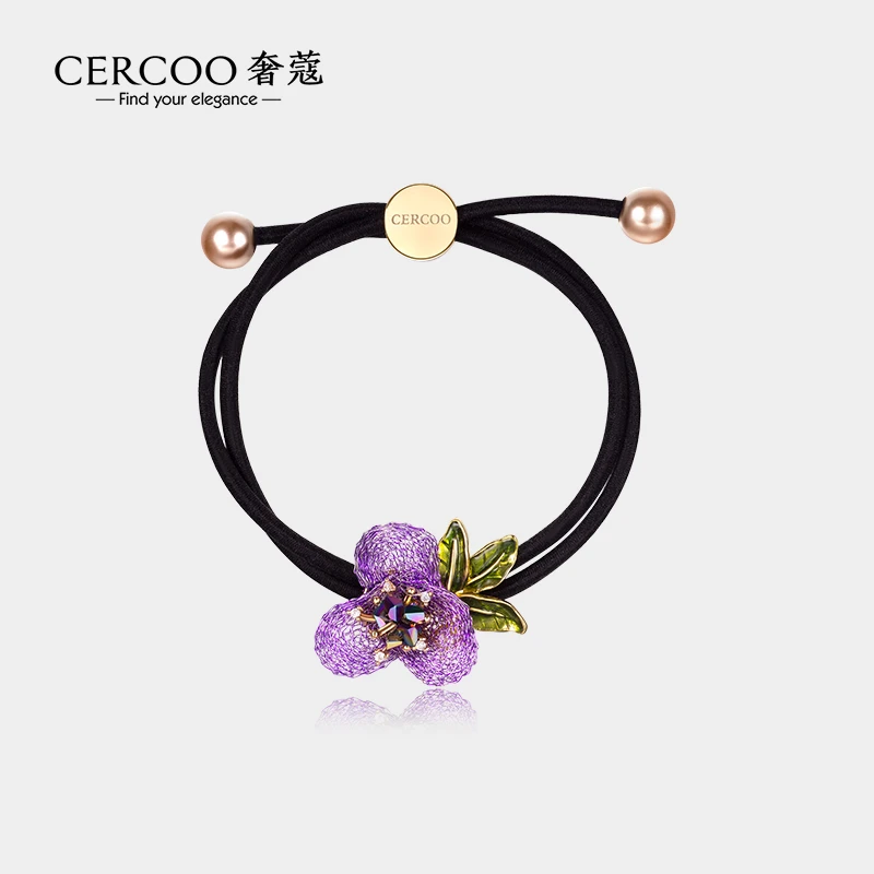 Cercoo/奢蔻莫奈花园小径发绳马尾发圈发饰头饰2023年夏高级清新