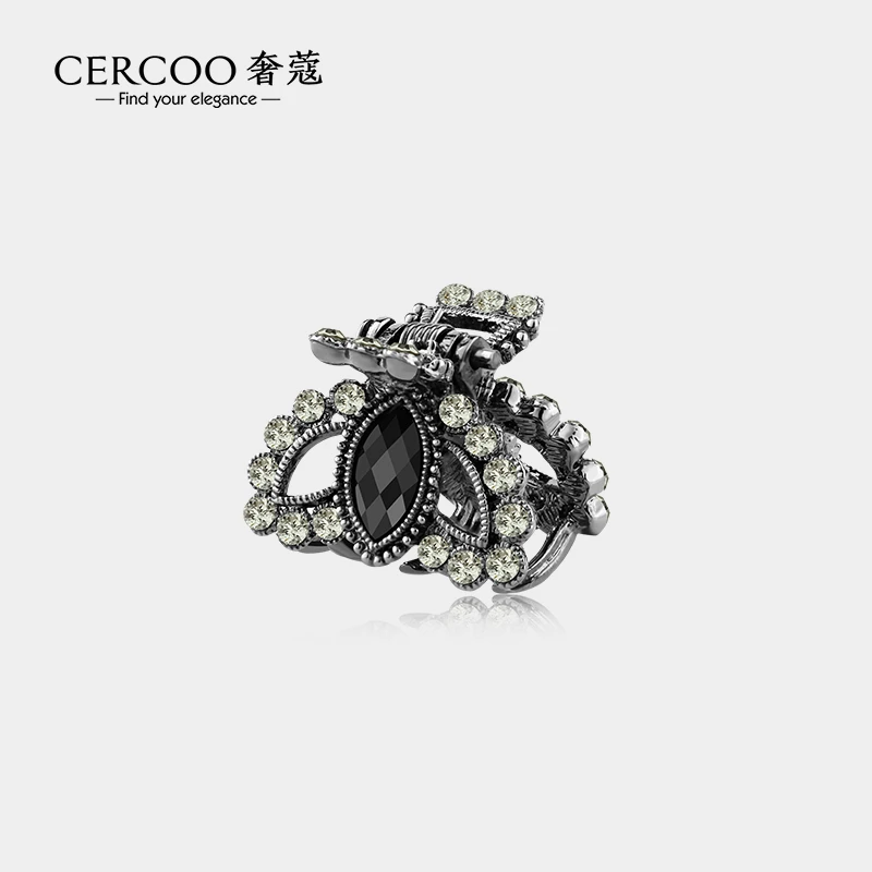 【双11】Cercoo/奢蔻发卡发夹发饰小号刘海后脑勺抓卡水钻水晶抓夹