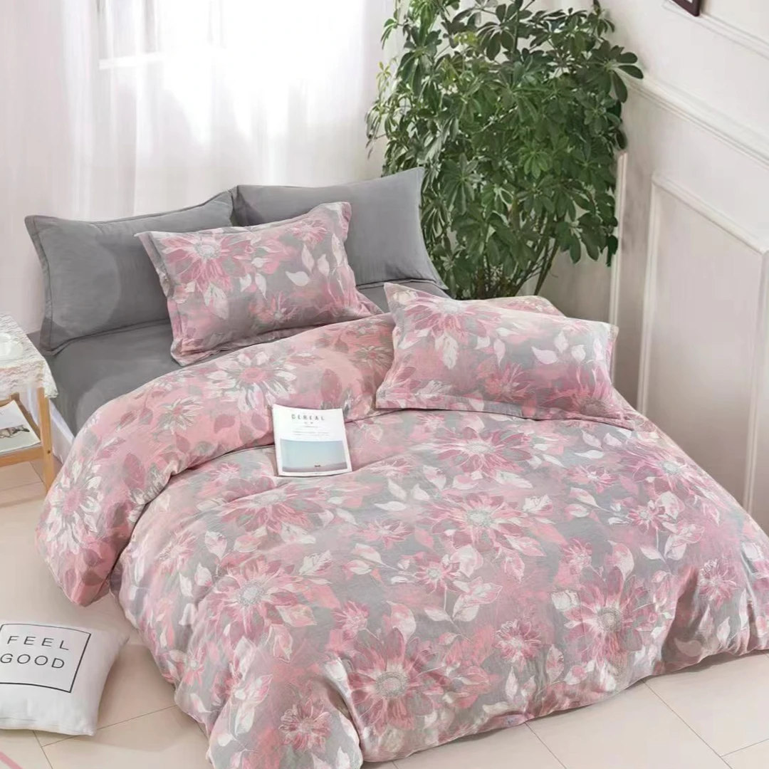 向阳花开冬被 精梳双面多功能绗缝纯棉双层纱大豆秋冬被