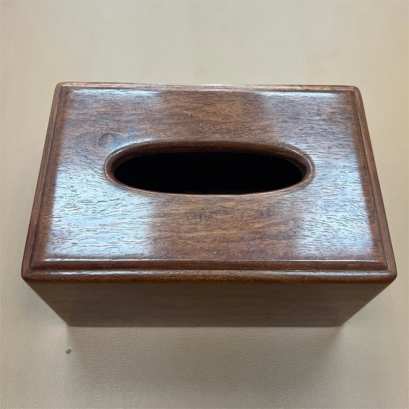 缅甸花梨木纸巾盒（尺寸18*12*10）