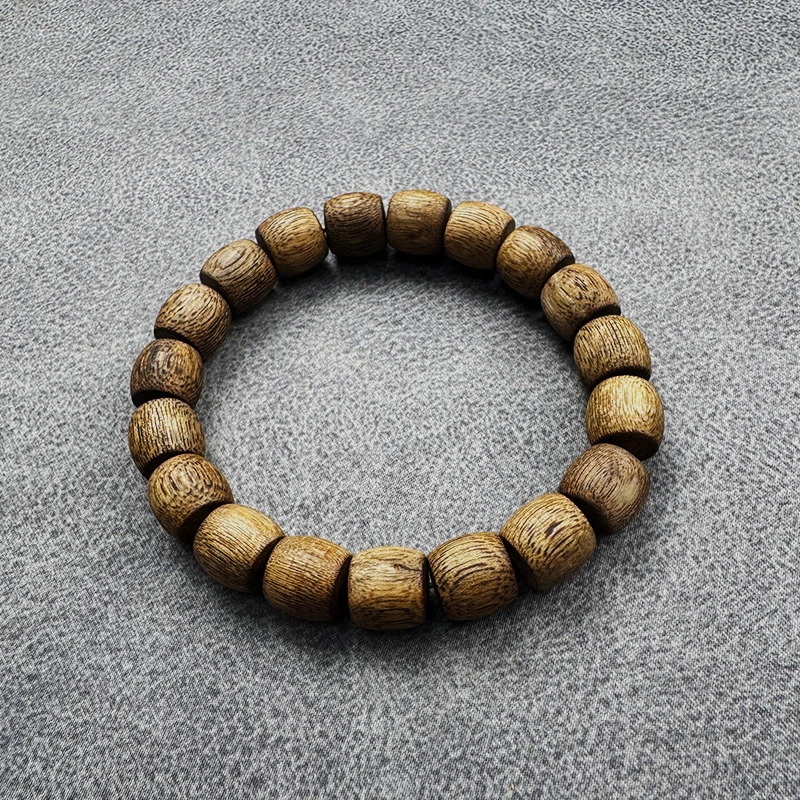 沉香 1.1奇楠沉香鼓珠手串（多样性发一）