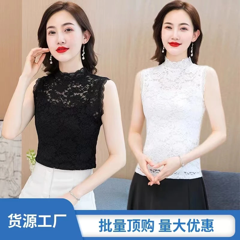 假领子女百搭新款蕾丝内搭背心高档假领子女款蕾丝假领打底背心