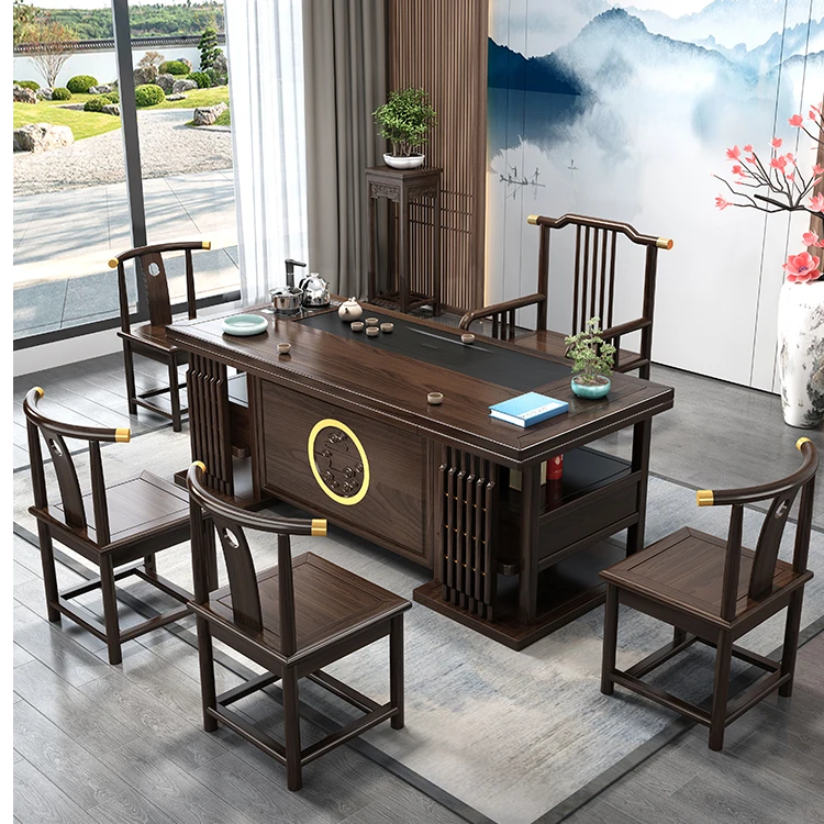 【专属链接】新中式实木茶桌茶台办公室家用两用（客服核对为准）