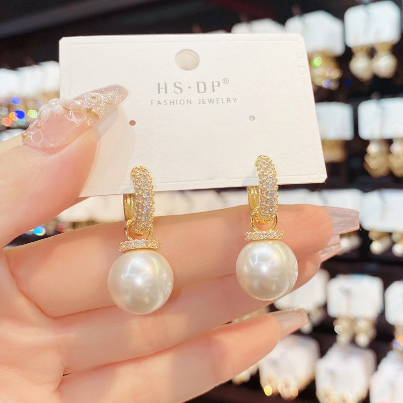 铜合金耳饰 40气质轻奢时尚百搭精致珠珠女耳饰