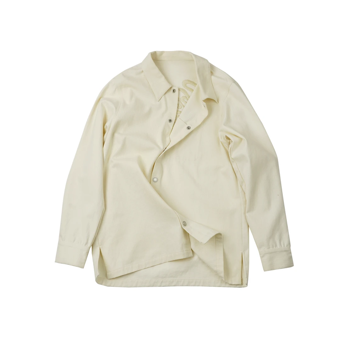 【纯色字母logo衬衫】AL24CS013春秋气质长袖小众