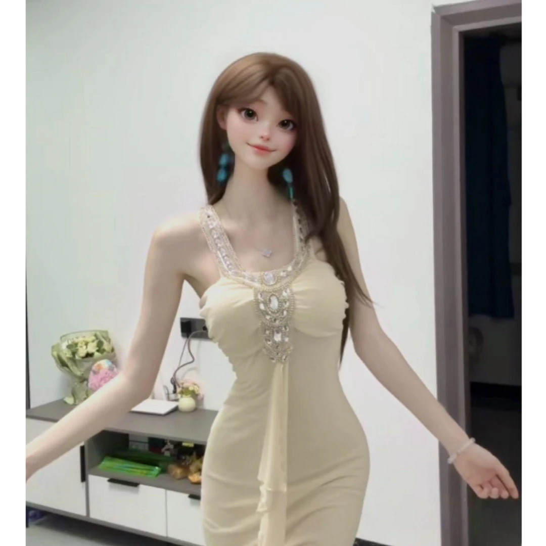 白白【米兰游记】小众设计感重工轻奢收腰飘带连衣裙SBBSX405497