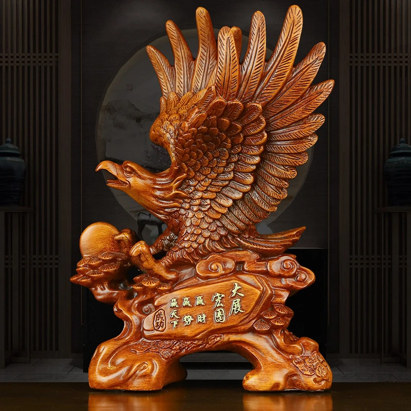 大展宏图老鹰摆件中式办公室桌面摆件客厅酒柜家居装饰工艺品批发