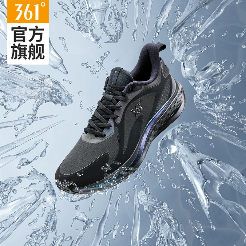 361°飞鱼雨屏|男鞋2023秋季新款防泼水跑步鞋轻便Q弹减震运动鞋