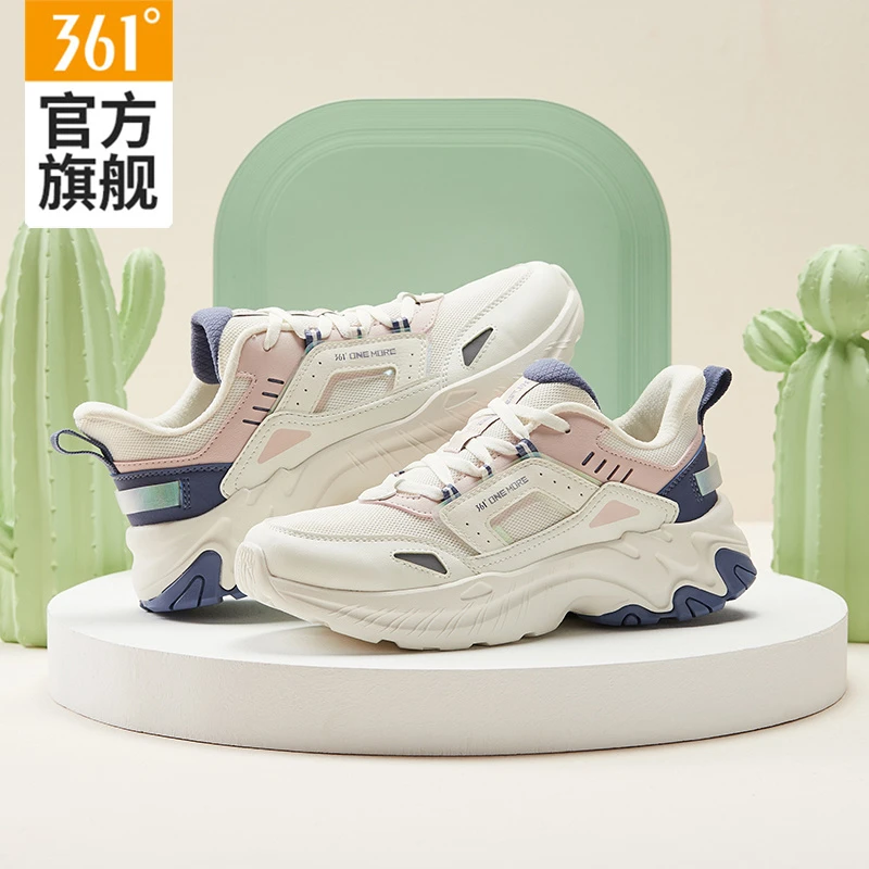 361°女鞋运动鞋2025春夏季新款软底休闲鞋子网面透气薄款老爹鞋女