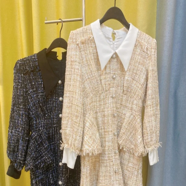 深圳戴西西香风花纱鱼尾摆连衣裙女装