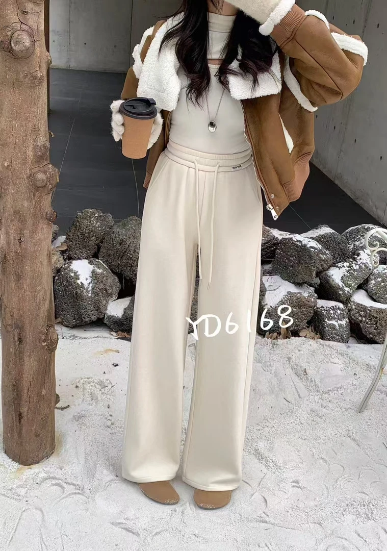 6168款（糯米裤）软呼呼加绒直筒裤