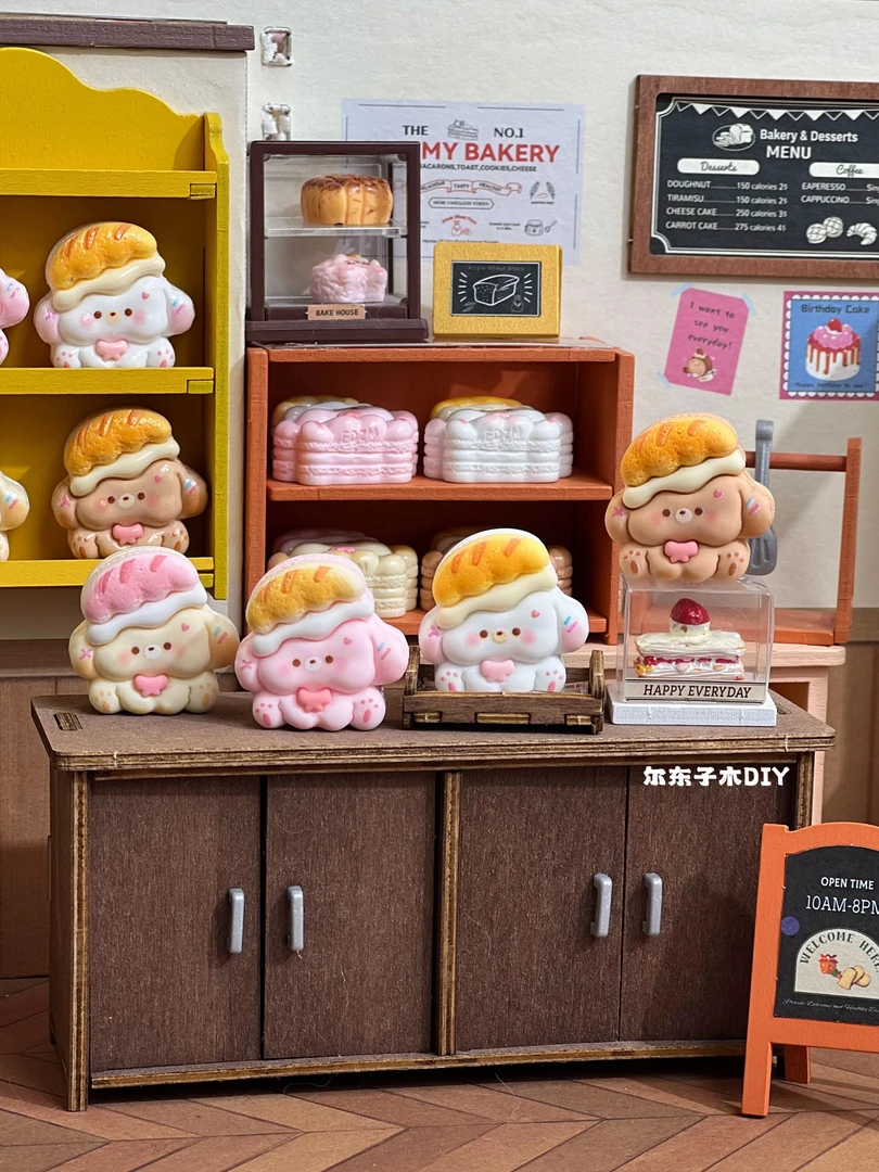 【尔东子木定制-维也纳面包小狗】diy树脂小饰品/手工摆件