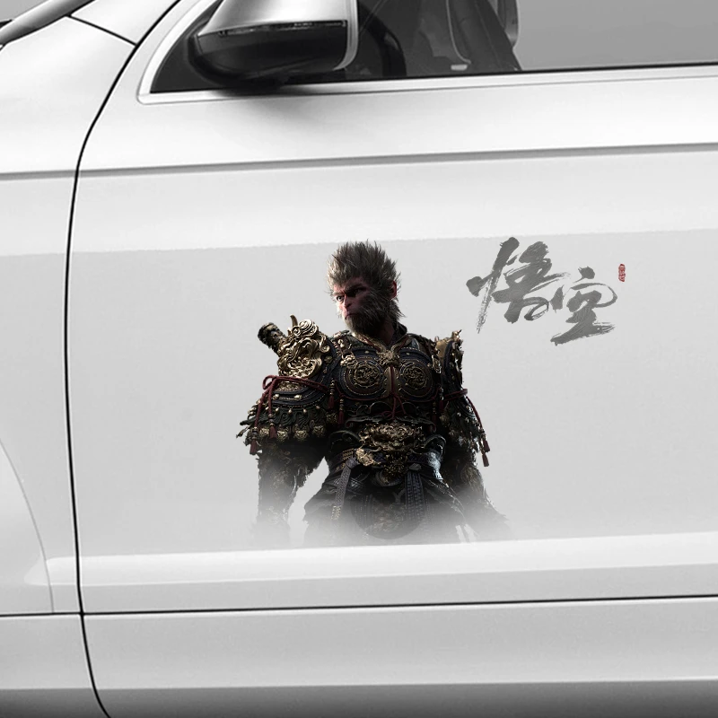 汽车贴纸游戏黑神话悟空车身划痕遮挡遮盖侧后窗玻璃装饰防水贴纸