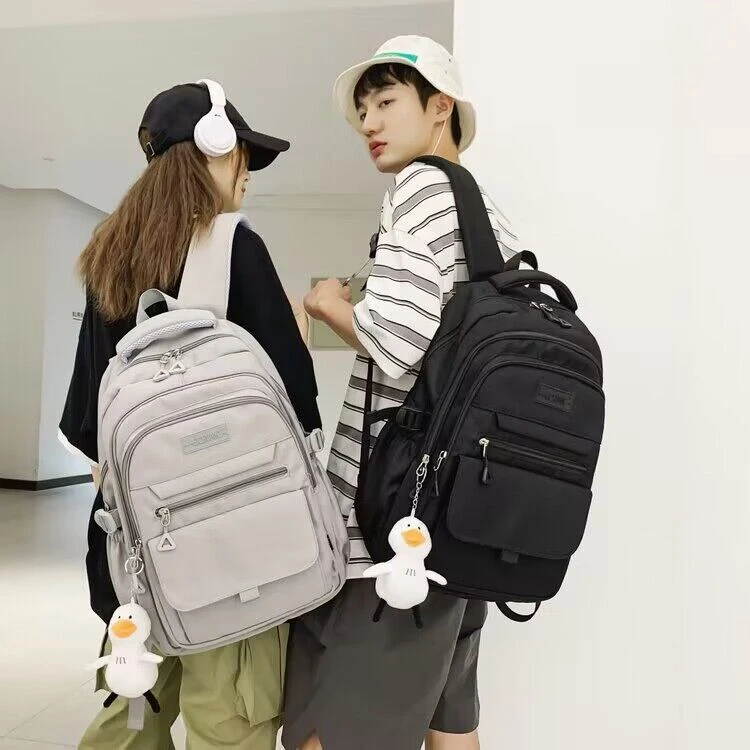 双肩包男大容量初高中大学生书包电脑包休闲简约潮酷背包旅行包女