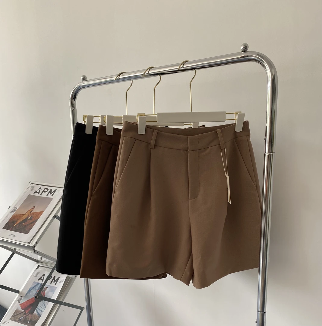 F213 RWPC223 百搭A版休闲梭织西装短裤