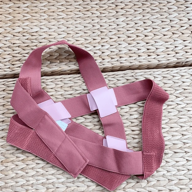 粉色三处固定位休闲矫正立背神器背带