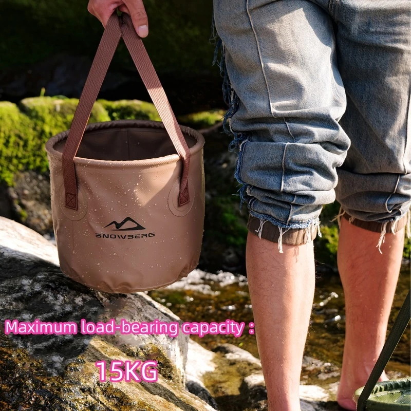 户外露营耐用多功能折叠水桶露营钓鱼打水桶可折叠精致圆形