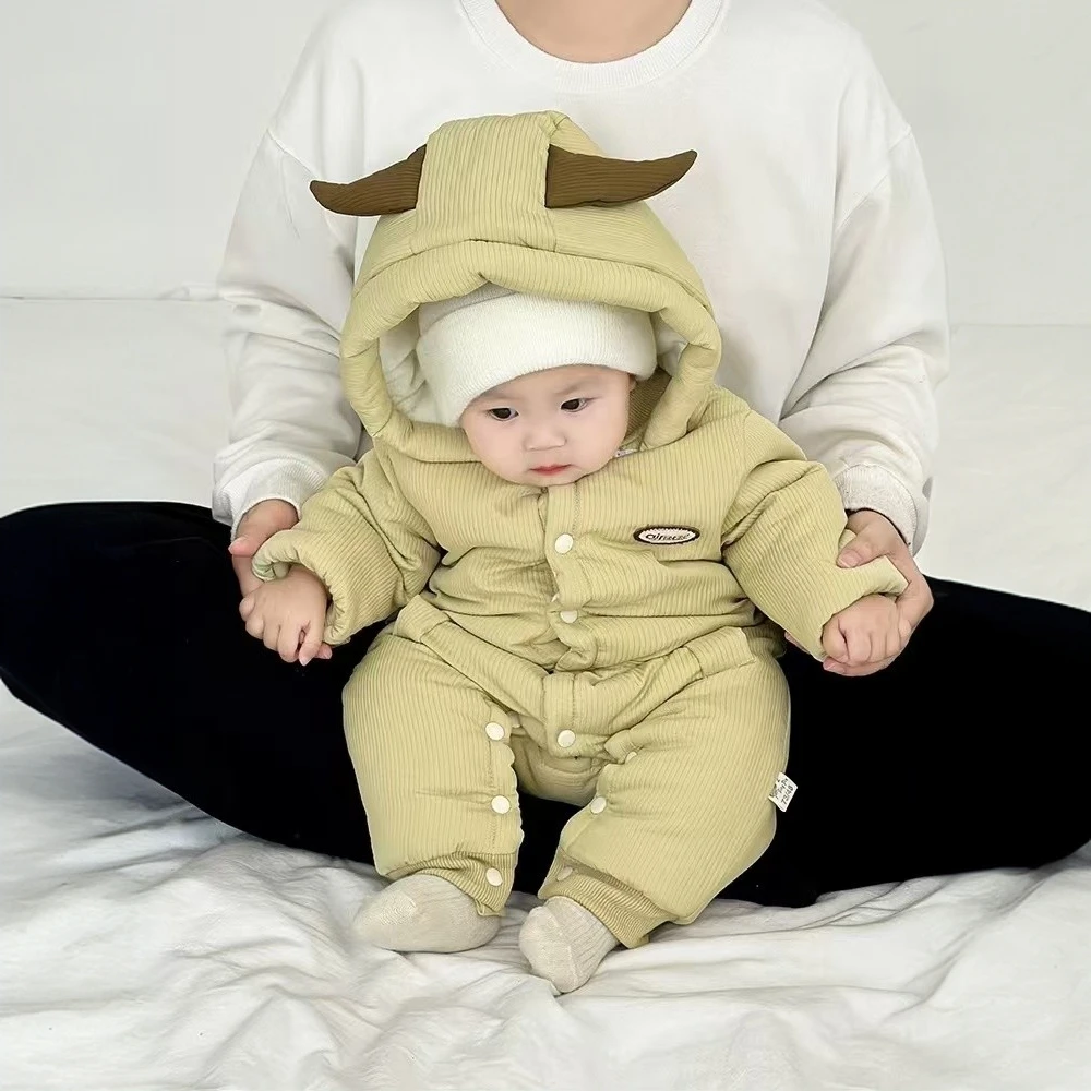 新生宝宝冬装婴儿棉服冬季连体衣外出服棉衣秋冬套装外穿加绒加厚