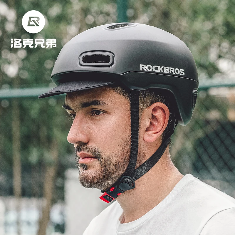 洛克兄弟骑行头盔城市休闲山地车公路自行车安全头帽男女单车装备