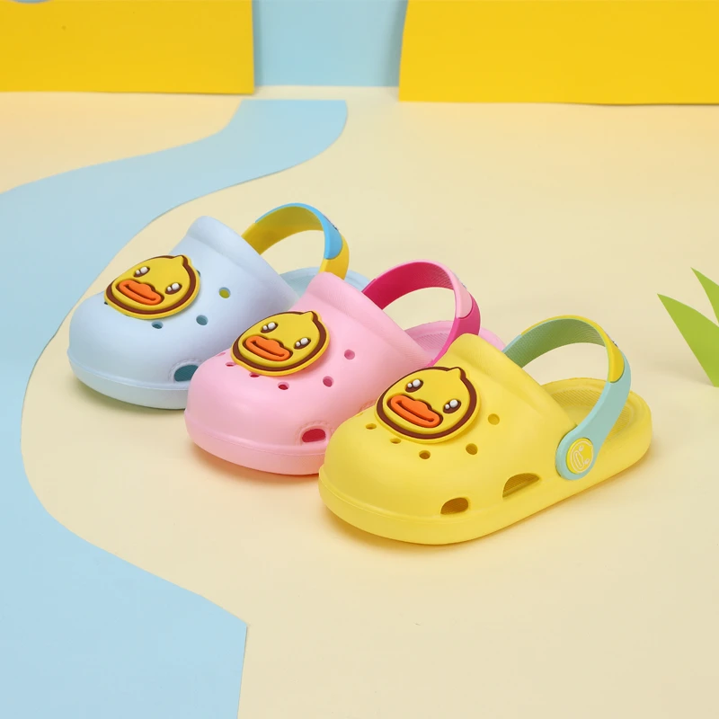 B.Duck小黄鸭儿童洞洞鞋夏季男女童可爱防滑拖鞋花园鞋 BY1175352