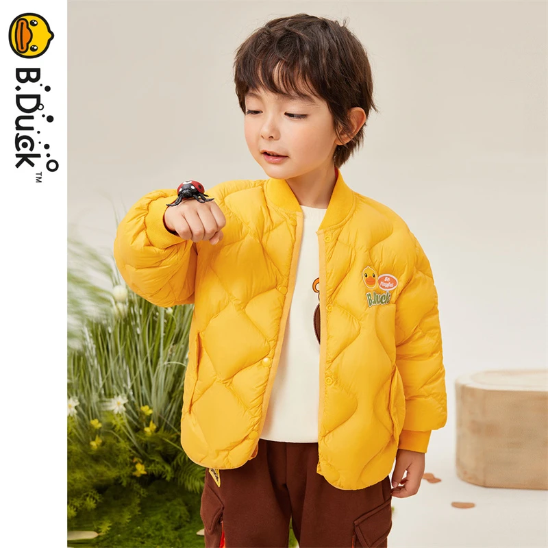 B.Duck小黄鸭儿童羽绒服男童冬季保暖外套轻薄中大童  BF5416055