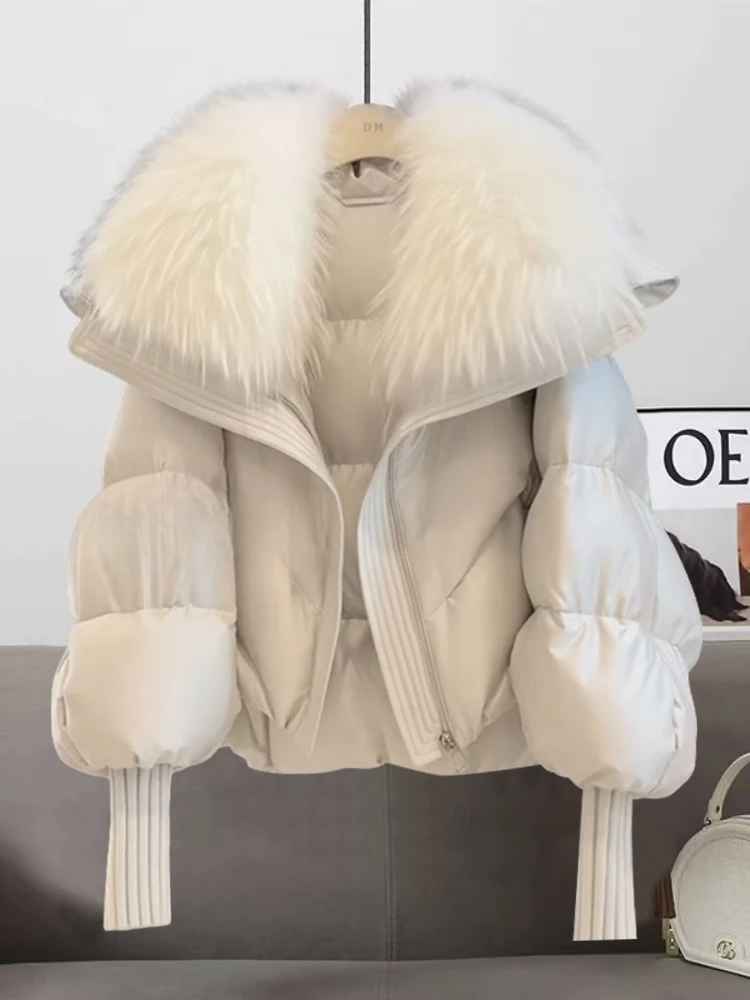 2024年冬季爆款高端加厚抗寒保暖面包服外套超好看毛领气质棉服女