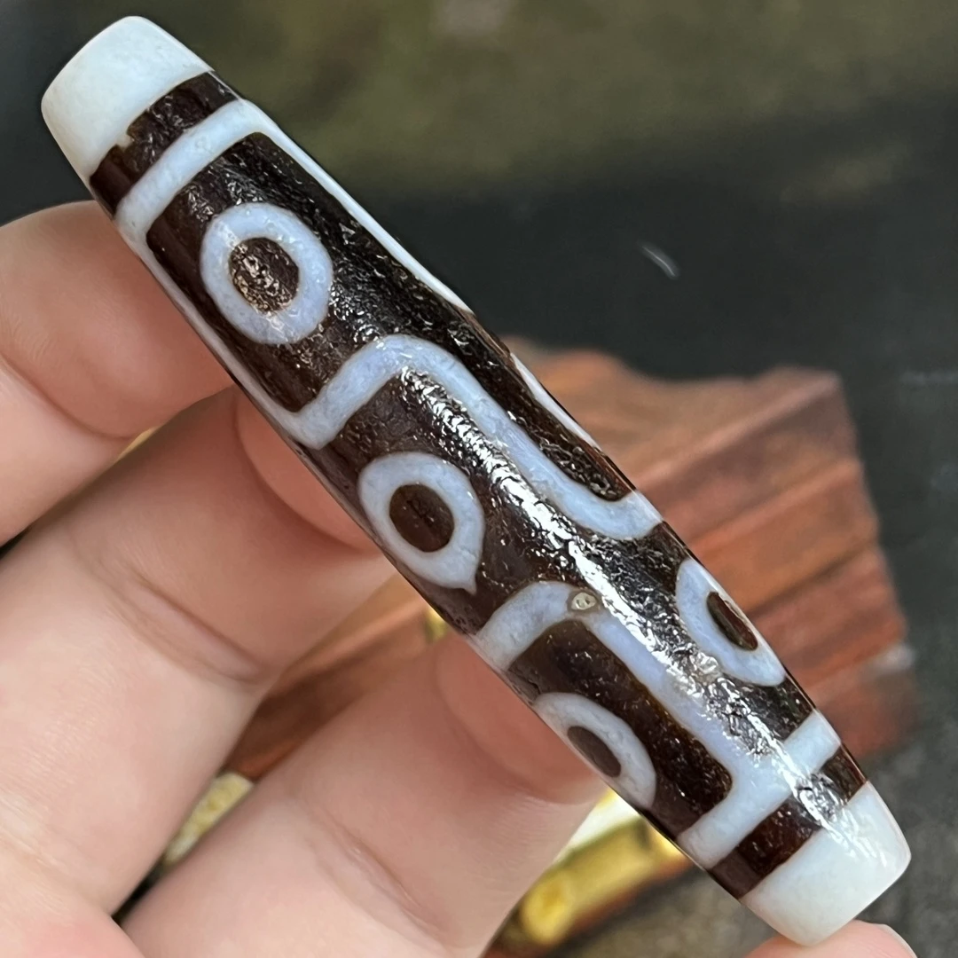 玛瑙九眼吊坠挂件高油包浆浑厚男女小众百搭配珠配饰68*13