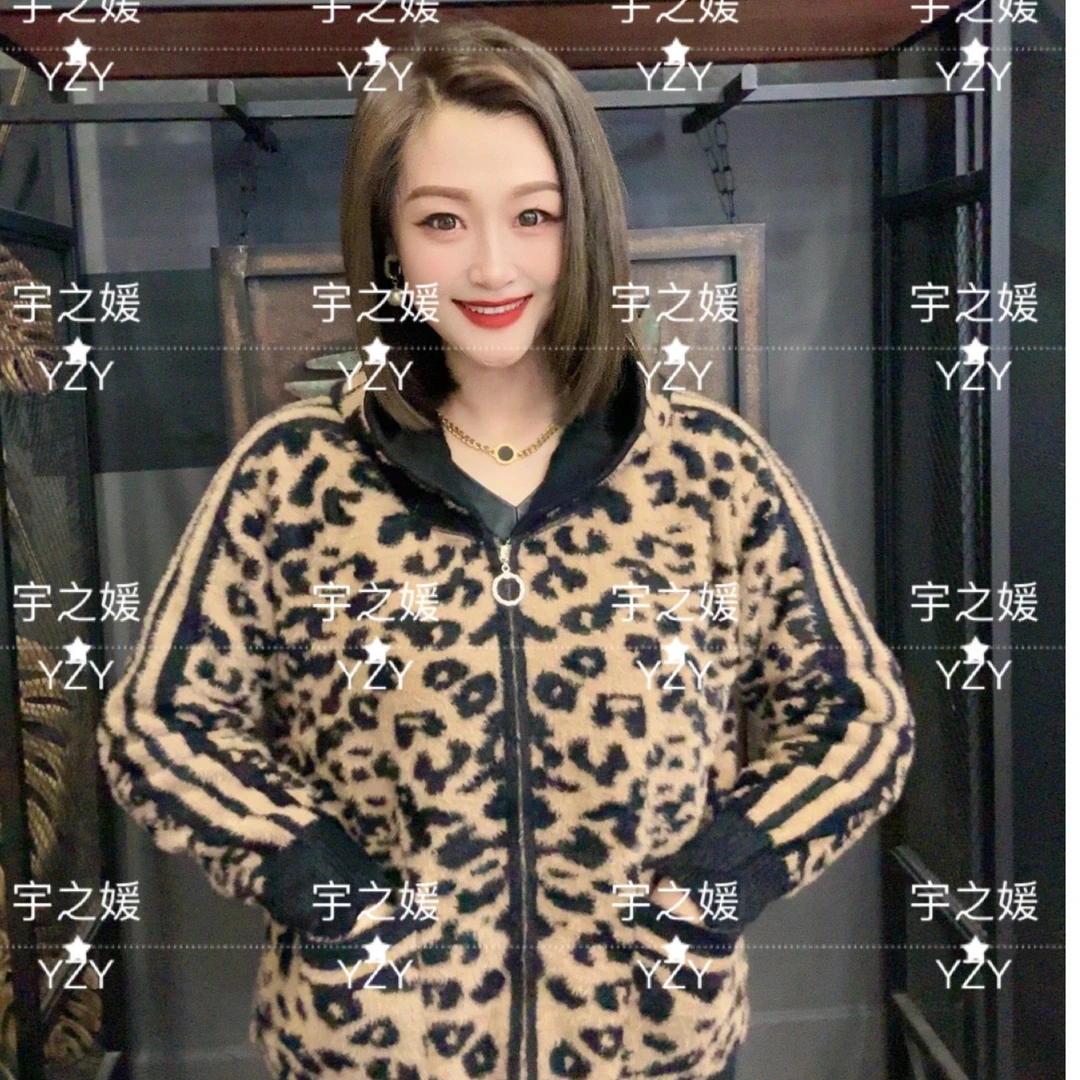 加厚短款 秋冬宽松 豹纹外套 188