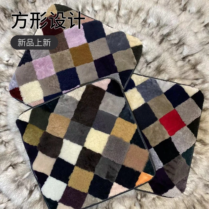 宇之媛 皮毛一体垫子 保暖舒适 秋冬保暖 居家 户外 车坐垫 062
