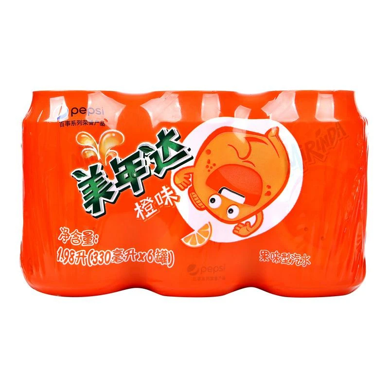 美年达橙味330ml*6