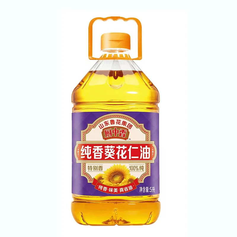 鲁花厨中香纯香葵花仁油5L