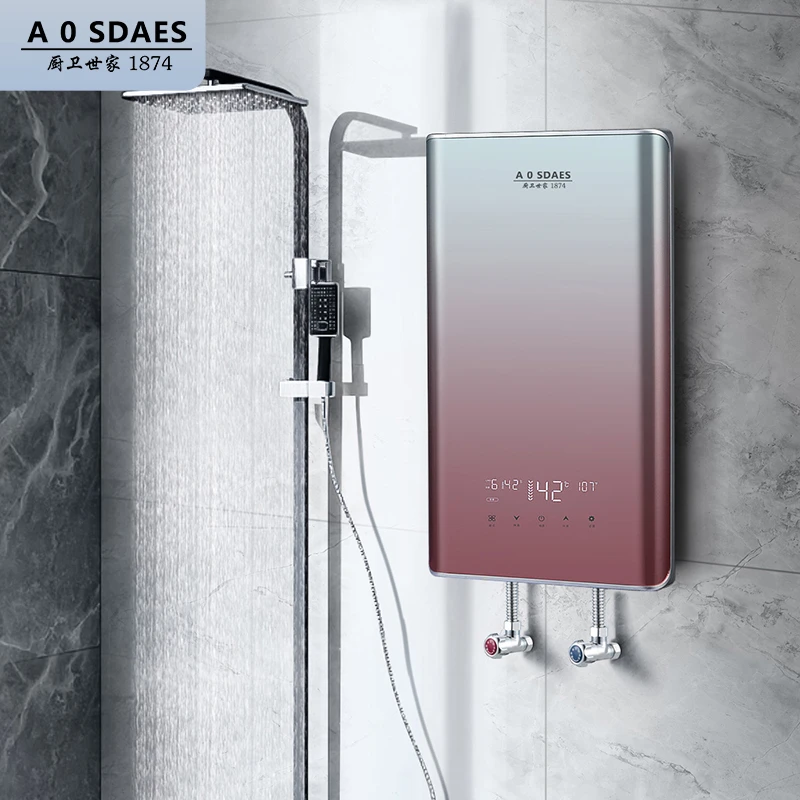AO高端即热式电热水器压铸铝变频出租房恒温快速热小型神器免储水