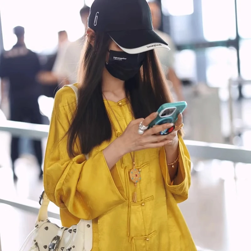 新中式国风女装盘扣黄色上衣2024秋季新款高级感复古宽松气质外套