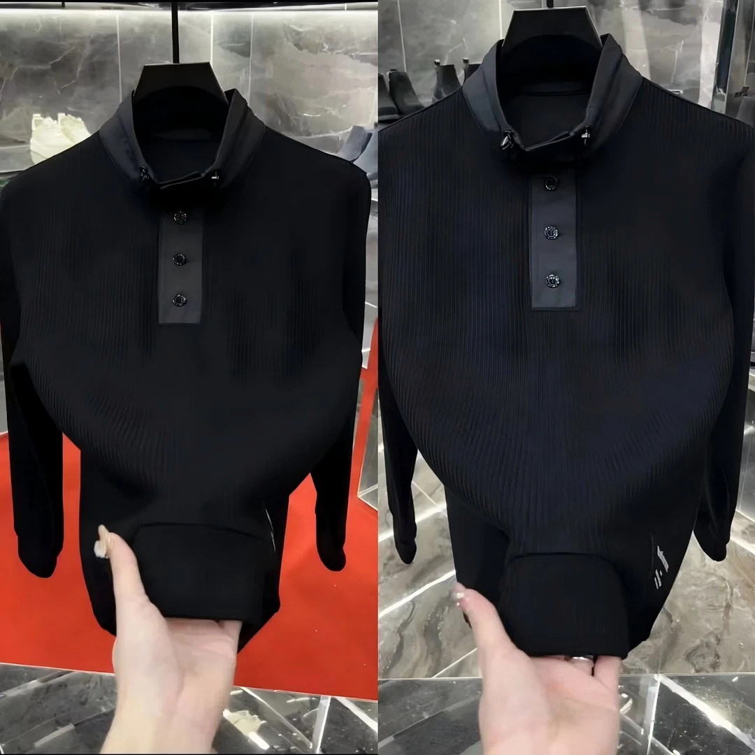 【高品质】商场同款潮流轻奢2024秋冬款男装长袖T恤打底衫现货速发