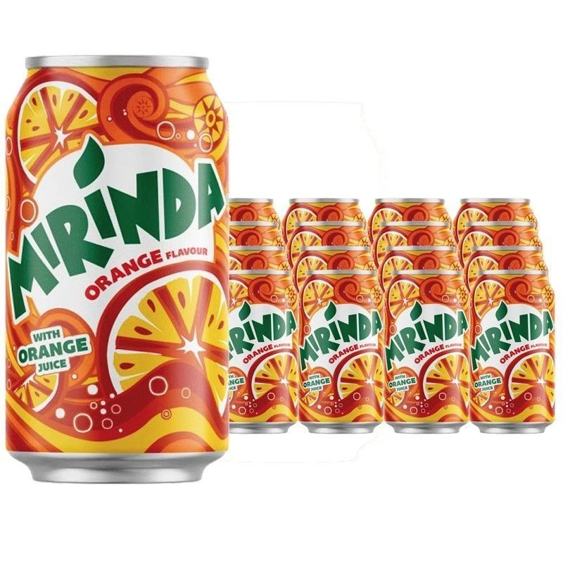 欧洲版mirinda美年达橙味汽水330ml整箱 丹麦进口 百事可乐出品