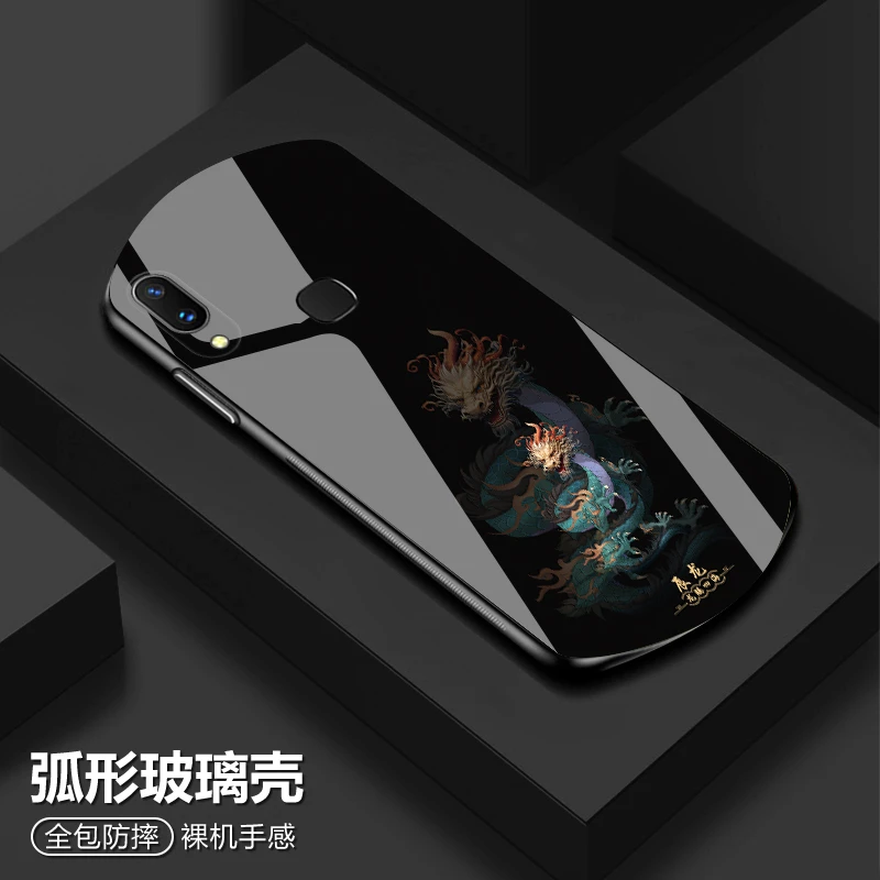 vivo X21后指国风十二生肖手机壳弧形玻璃高颜值防摔保护套