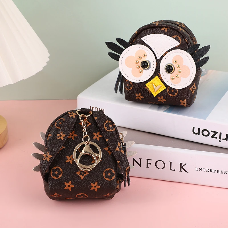 韩版少女心ins大眼猫头鹰创意零钱包卡通迷你硬币包01
