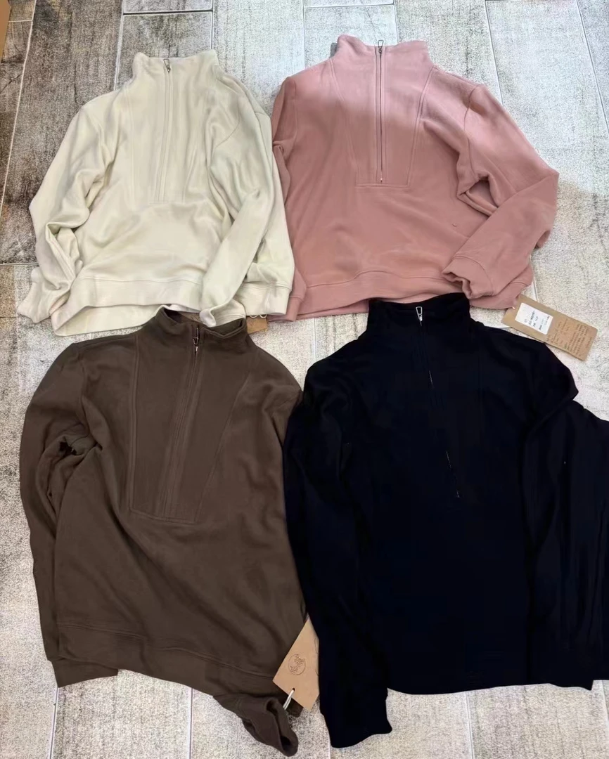 【秋季新款特惠】半拉链纯色气质德绒打底上衣