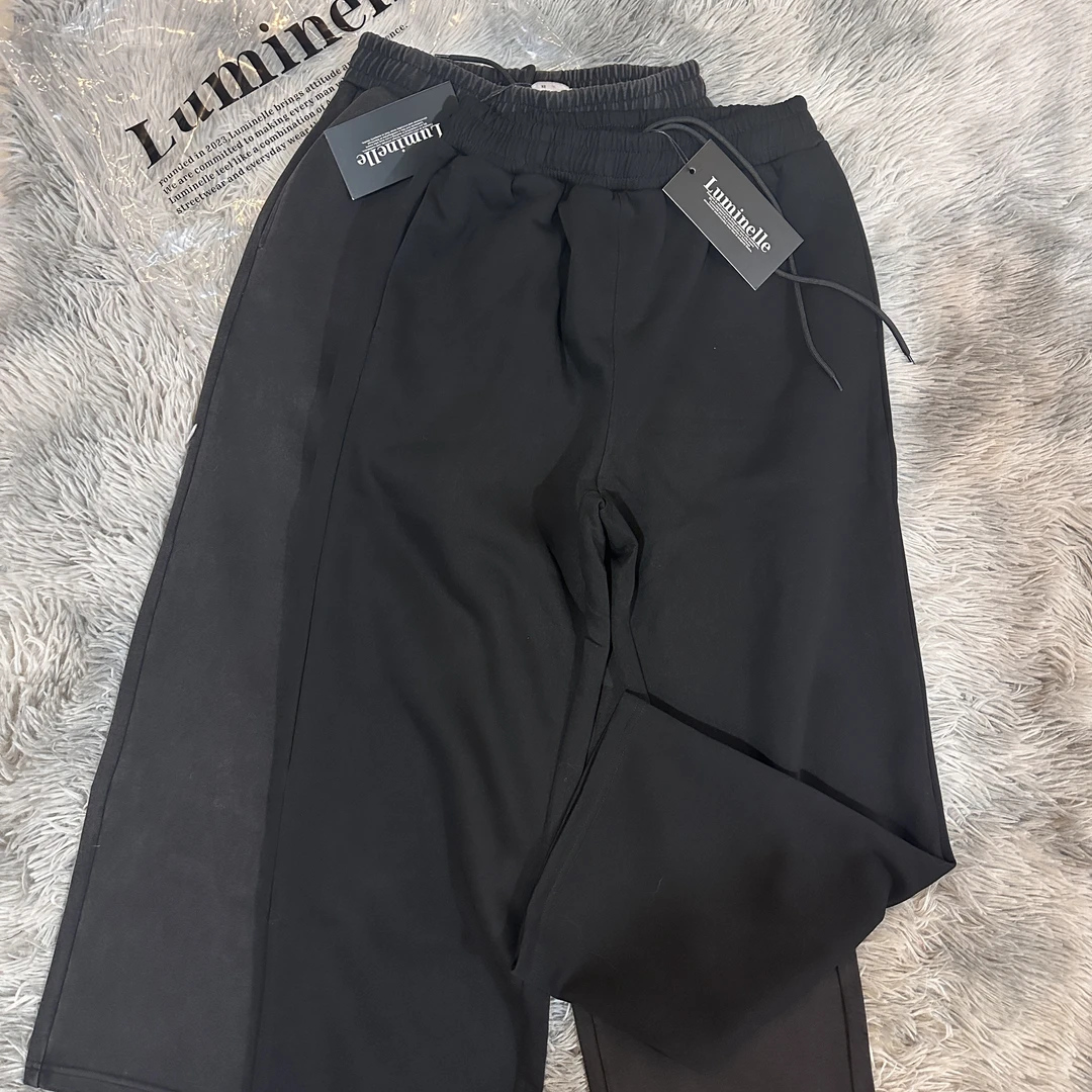 lu 水洗弯刀卫裤 男女同款