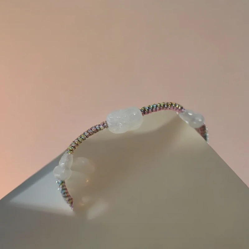 天然翡翠小小貔貅手绳