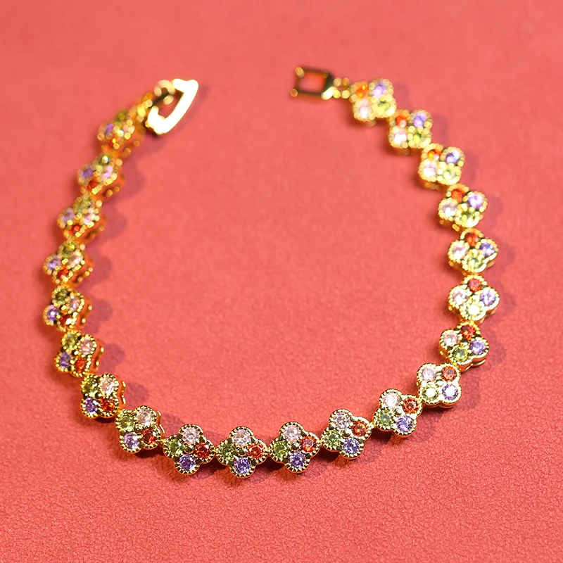 简约四叶草多宝手链L564